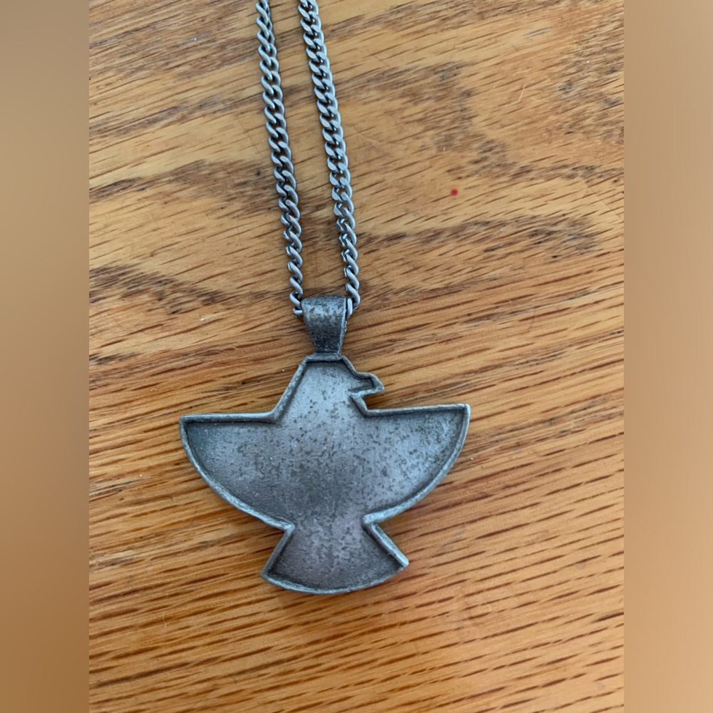 Pewter Eagle Pendant & Chain